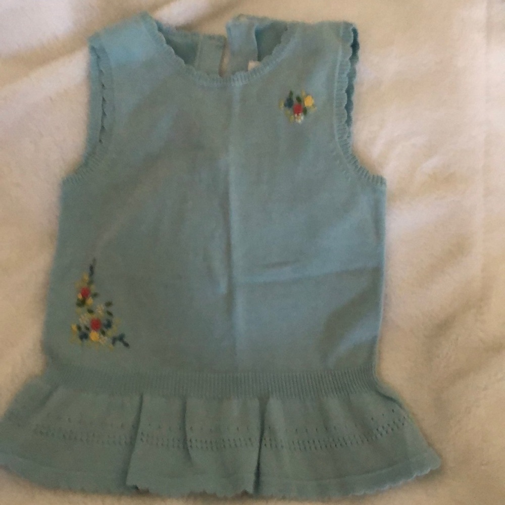 Girls Janie and Jack knitted sleeveless top EUC